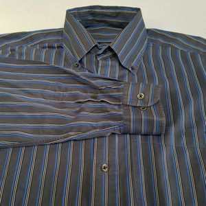 Burberry London Mens Shirt L Large Striped - EUC